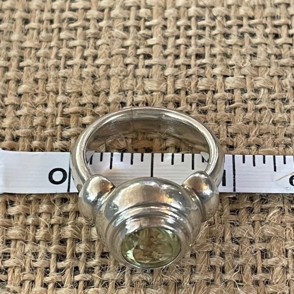 Sterling Silver and Peridot Ring (marked 925)